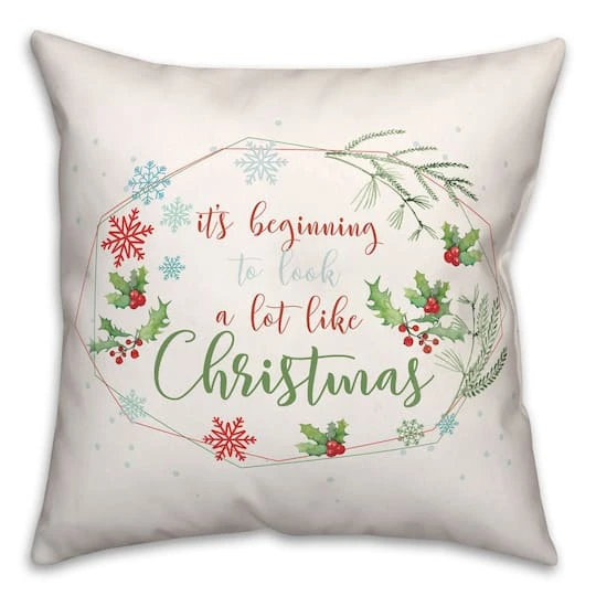 Beginning Look Christmas 18x18 Throw Pillow 2 Beginning Look Christmas 18x18 Throw Pillow - Image 2