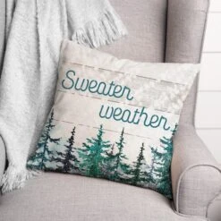 Sweater Weather Trees18x18 Throw Pillow -Northlight Shop D518358S 2