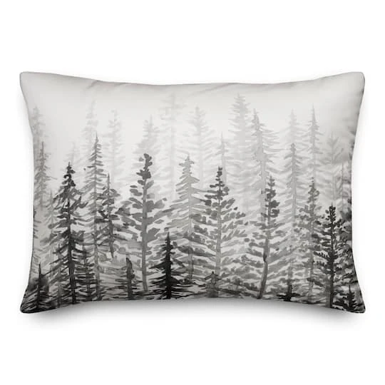 Watercolor Trees 14x20 Throw Pillow 1 Watercolor Trees 14x20 Throw Pillow