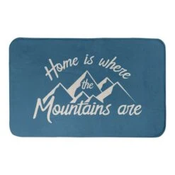 Designs Direct Home Mountains Are Blue Bath Mat, 34" X 21"