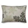 Snowflake Pattern Sage 14x20 Throw Pillow