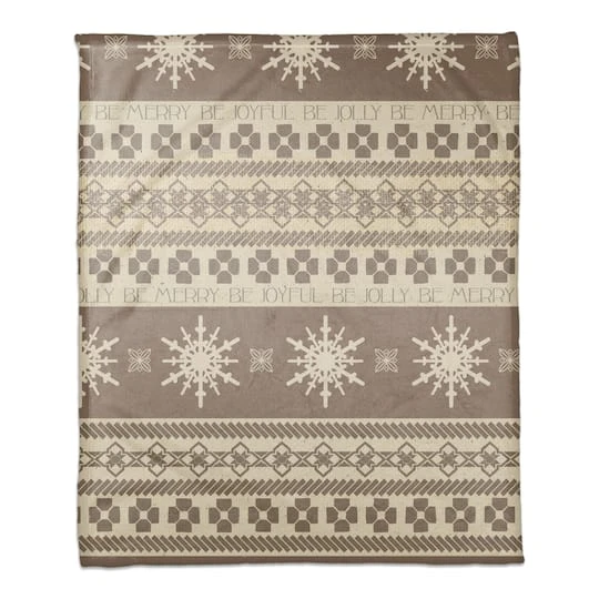 Neutral Christmas Sweater Coral Fleece Blanket 1 Neutral Christmas Sweater Coral Fleece Blanket