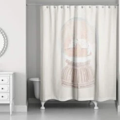 Snow Globe Shower Curtain 5 Snow Globe Shower Curtain -Northlight Shop D518521S 2