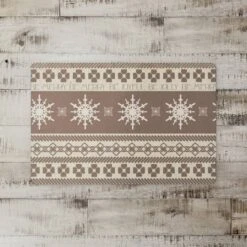 Designs Direct Christmas Neutral Sweater 27" X 18" Floor Mat -Northlight Shop D518534S 2