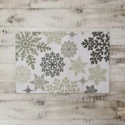 Snowflake Pattern 27x18 Floor Mat -Northlight Shop D518538S 2