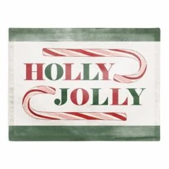 Holly Jolly Candy 18x14 Cotton Twill Placemat