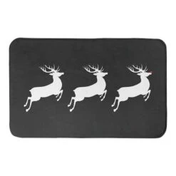 Designs Direct Reindeer Line Bath Mat, 34" X 21"