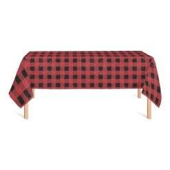 Red Black Buffalo Check 58x102 Tablecloth 5 Red Black Buffalo Check 58x102 Tablecloth -Northlight Shop D518583S 2
