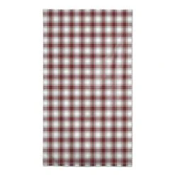 Red Gray Plaid 58x102 Tablecloth