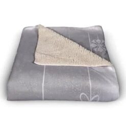 Neutral Ornament 50x60 Sherpa Fleece Blanket -Northlight Shop D518600S 2