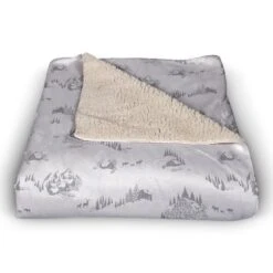 Snowy Town 50x60 Sherpa Fleece Blanket -Northlight Shop D518602S 2