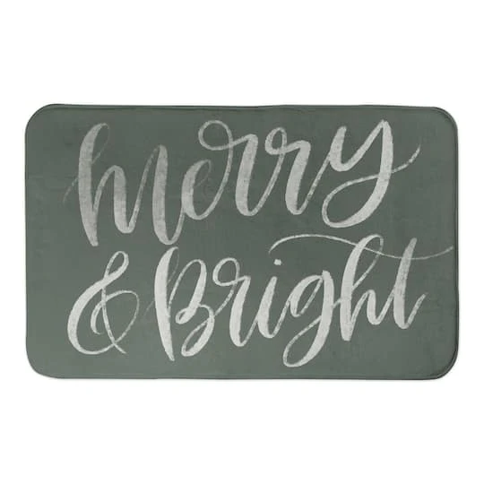Designs Direct Merry & Bright Bath Mat, 34" X 21" 1 Designs Direct Merry & Bright Bath Mat, 34" X 21"