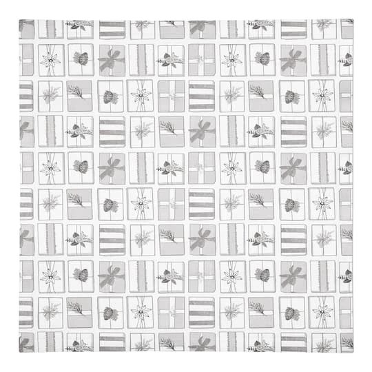 Silver Presents 10x10 Cotton Twill Napkin 2 Silver Presents 10x10 Cotton Twill Napkin - Image 2