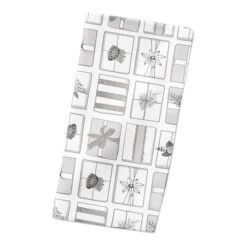 Silver Presents 10x10 Cotton Twill Napkin 6 Silver Presents 10x10 Cotton Twill Napkin -Northlight Shop D518615S 2