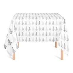 58" Christmas Tree Sketches Tablecloth -Northlight Shop D518633S 2