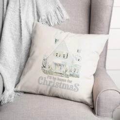 Home For Christmas Throw Pillow -Northlight Shop D518638S 2