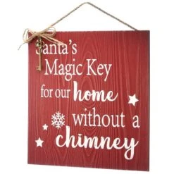 10" Santa’s Key Door Sign 11 10" Santa’s Key Door Sign -Northlight Shop D531299S