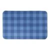Designs Direct Blue Buffalo Check Bath Mat, 34" X 21"