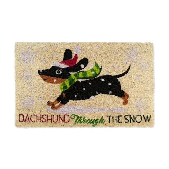 DII® Dachshund Through The Snow Doormat 2 DII® Dachshund Through The Snow Doormat - Image 2