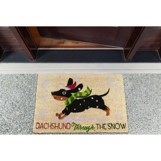 DII® Dachshund Through The Snow Doormat 6 DII® Dachshund Through The Snow Doormat - Image 6