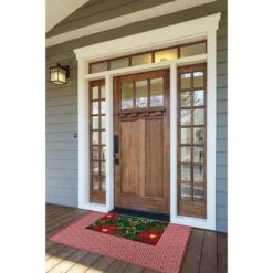 DII® Poinsettias Doormat 15 DII® Poinsettias Doormat -Northlight Shop D539804S 7