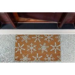 DII® Silver Snowflakes Glitter Doormat -Northlight Shop D539814S 7