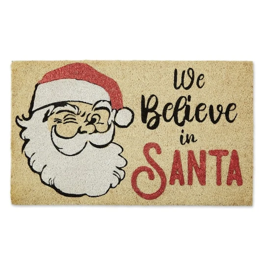 DII® We Believe In Santa Glitter Doormat 1 DII® We Believe In Santa Glitter Doormat