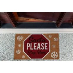 DII® Santa Please Stop Sign Doormat 15 DII® Santa Please Stop Sign Doormat -Northlight Shop D539816S 7