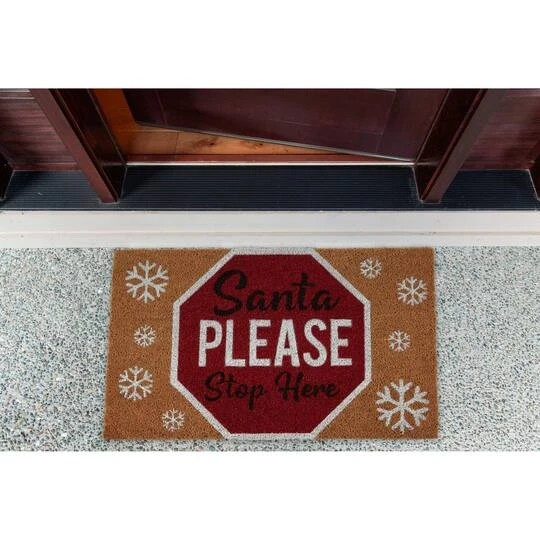DII® Santa Please Stop Sign Doormat 8 DII® Santa Please Stop Sign Doormat - Image 8