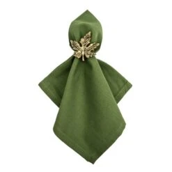 DII® Gold Maple Leaf Napkin Rings, 6ct. -Northlight Shop D539969S 5