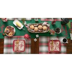 DII® Christmas Plaid Placemats, 6ct. -Northlight Shop D540025S 11