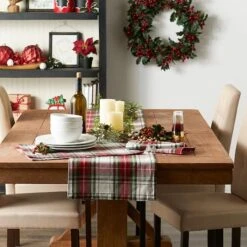 DII® Christmas Plaid Placemats, 6ct. -Northlight Shop D540025S 5
