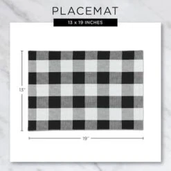 DII® Christmas Plaid Placemats, 6ct. -Northlight Shop D540025S 6
