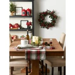DII® Christmas Plaid Placemats, 6ct. -Northlight Shop D540025S 8