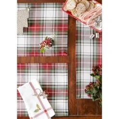 DII® Christmas Plaid Placemats, 6ct. -Northlight Shop D540025S 9