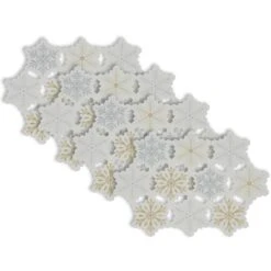 DII® Embroidered Snowflake Placemats, 4ct.