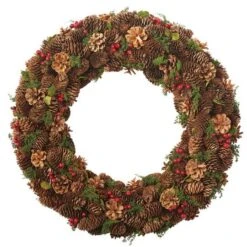 DII® Berry Pinecone Holiday Wreath
