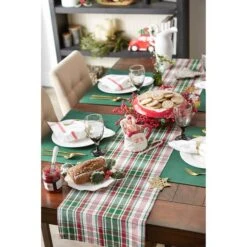 DII® 72" Yuletide Plaid Table Runner -Northlight Shop D540090S 8