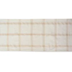 DII® 72" Gold Lurex Plaid Table Runner -Northlight Shop D540091S 3