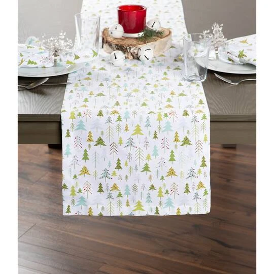 DII® 108" Holiday Woods Printed Table Runner 5 DII® 108" Holiday Woods Printed Table Runner - Image 5
