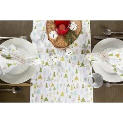 DII® 108" Holiday Woods Printed Table Runner 17 DII® 108" Holiday Woods Printed Table Runner -Northlight Shop D540096S 9