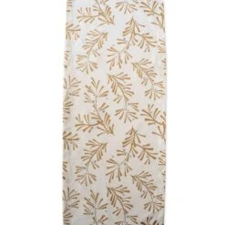 DII® 72" Metallic Holly Leaves Table Runner -Northlight Shop D540101S 4
