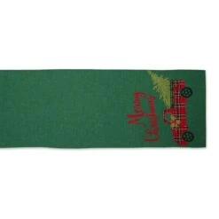 DII® 108" Merry Christmas Truck Embroidered Table Runner -Northlight Shop D540112S 2
