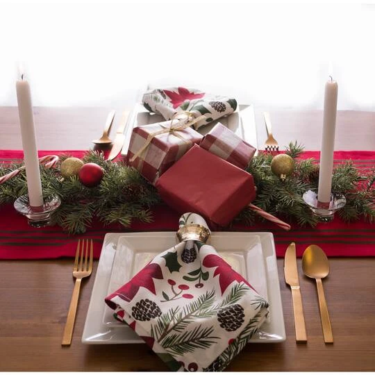 DII® 72" Red Stag Christmas Print Table Runner 7 DII® 72" Red Stag Christmas Print Table Runner - Image 7