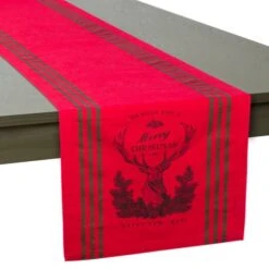 DII® 72" Red Stag Christmas Print Table Runner 17 DII® 72" Red Stag Christmas Print Table Runner -Northlight Shop D540124S 8