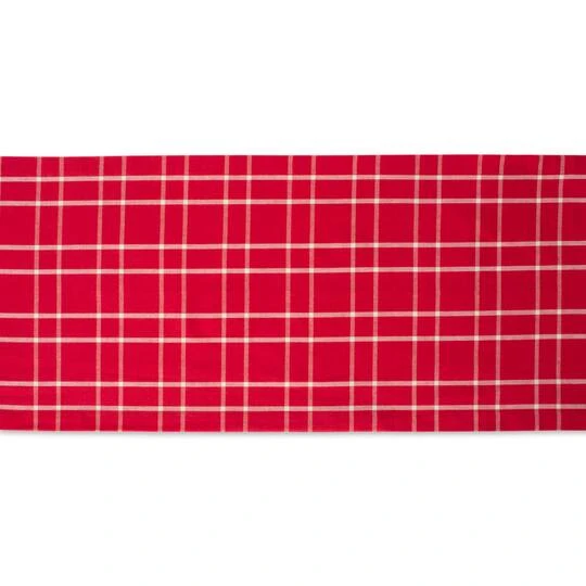DII® 72" Holly Berry Plaid Table Runner 5 DII® 72" Holly Berry Plaid Table Runner - Image 5