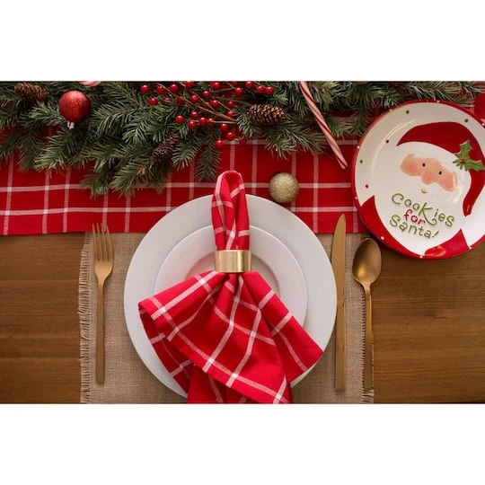 DII® 72" Holly Berry Plaid Table Runner 6 DII® 72" Holly Berry Plaid Table Runner - Image 6