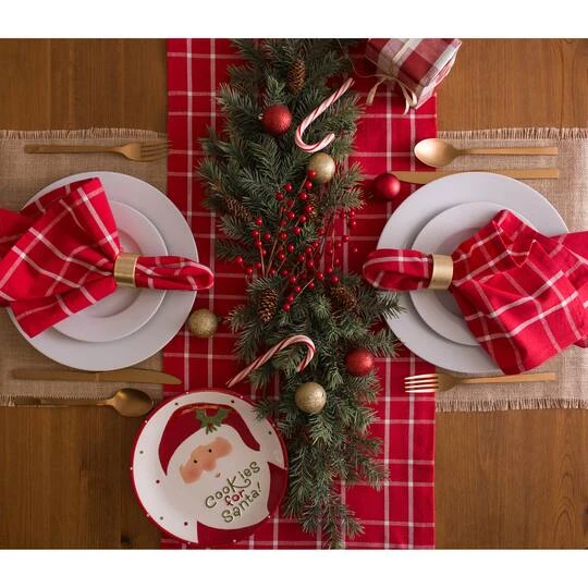 DII® 72" Holly Berry Plaid Table Runner 8 DII® 72" Holly Berry Plaid Table Runner - Image 8