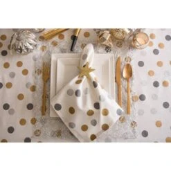 DII® 84" Metallic Confetti Tablecloth 9 DII® 84" Metallic Confetti Tablecloth -Northlight Shop D540164S 3