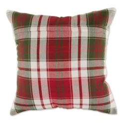 DII® Traditional Christmas Plaid Pillow Cover Set -Northlight Shop D540191S 3